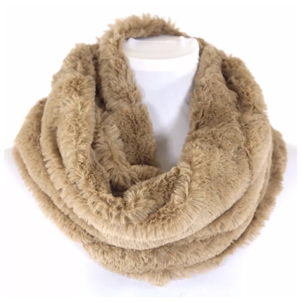 Super Soft Beige Faux Fur Neck Warmer